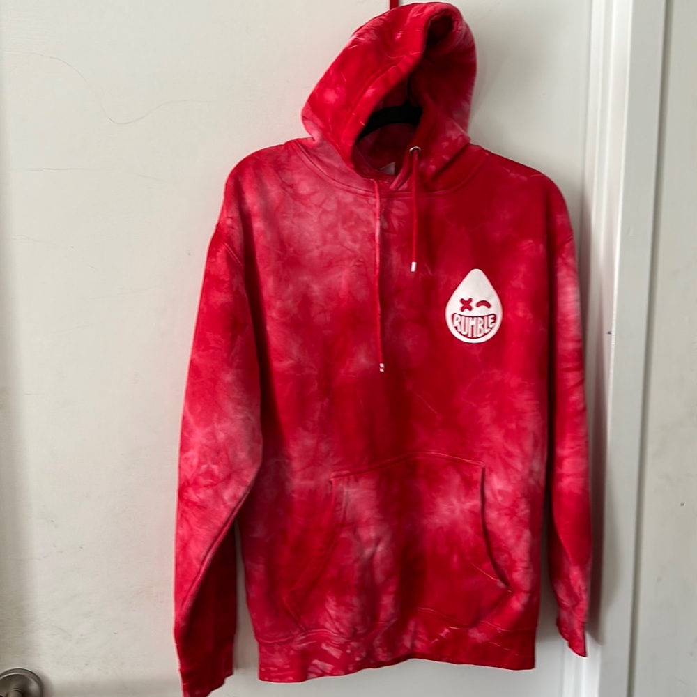 Rumble Women's Red Tie-Dye Hoodie